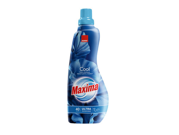 Sano Maxima Cool Fabric Softener Conditioner, Ultra Concentrated, 40 Washes | 1L - Long-Lasting Fresh Scent | Imported from Israel