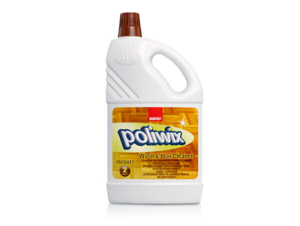 Sano Poliwix Parquet Wash & Wax Cleaner, 2 Liter - Cleans, Polishes & Protects Synthetic and Natural Wood Floors | Imported from Israel