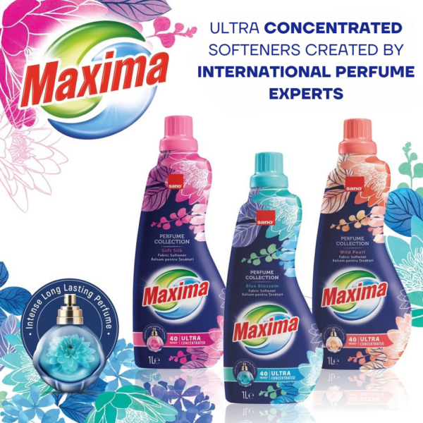 Sano Maxima Wild Pearl Fabric Softener & Conditioner, Intense Long-Lasting Perfume, 1 Liter, 40 Washes, Ultra-Concentrated | Imported from Israel - Image 3