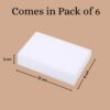 Sano Sushi Wonder Sponge - Pack of 6 | Effective for cleaning bathtubs, sinks and basins, range hoods, ovens, computers, leather and plastic furniture, carpets, ceramic, marble and stainless steel surfaces, refrigerators, cars, walls, windows, etc | Imported From Israel - Image 3