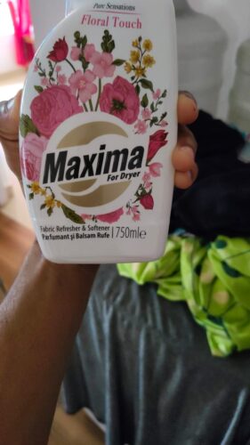 Maxima Pure Sensations Fabric Refresher & Softener - Floral Touch | 750ml Spray Bottle | Long-Lasting Freshness & Softness -  Perfect for Dryer | Imported from Israel photo review