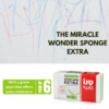 Sano Wonder Sponge Extra - Super-Durable & Reusable Sponge with Extra Strength Green Layer for Walls, Surfaces, and Doors - 6 Pack (7 x 11.5 cm) | Imported from Israel - Image 2