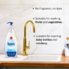 Sano Spark Dishwashing Liquid Classic Color Free Pump - 1 Liter Bottle | Fragrance-Free and Gentle Formula for Dishes, Fruits & Vegetables and Baby Accessories | Imported From Israel - Image 2