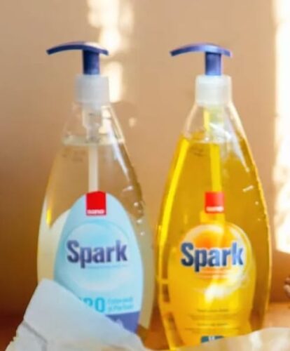 Spark Lemon – Powerful, Super-Efficient Dishwashing Liquid | 1 Liter Bottle | Fresh Lemon Scent & High Active Ingredients for Sparkling Clean Dishes | Imported from Israel photo review