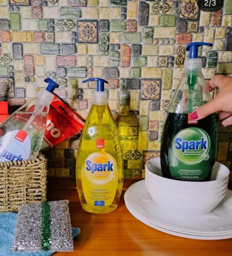 Spark Lemon – Powerful, Super-Efficient Dishwashing Liquid | 1 Liter Bottle | Fresh Lemon Scent & High Active Ingredients for Sparkling Clean Dishes | Imported from Israel photo review